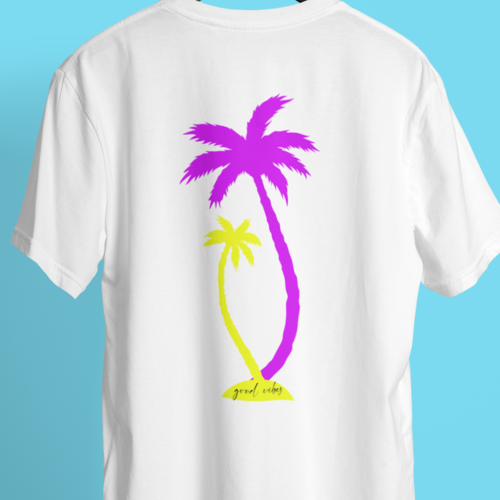 Bicolor Palm Herren T-Shirt