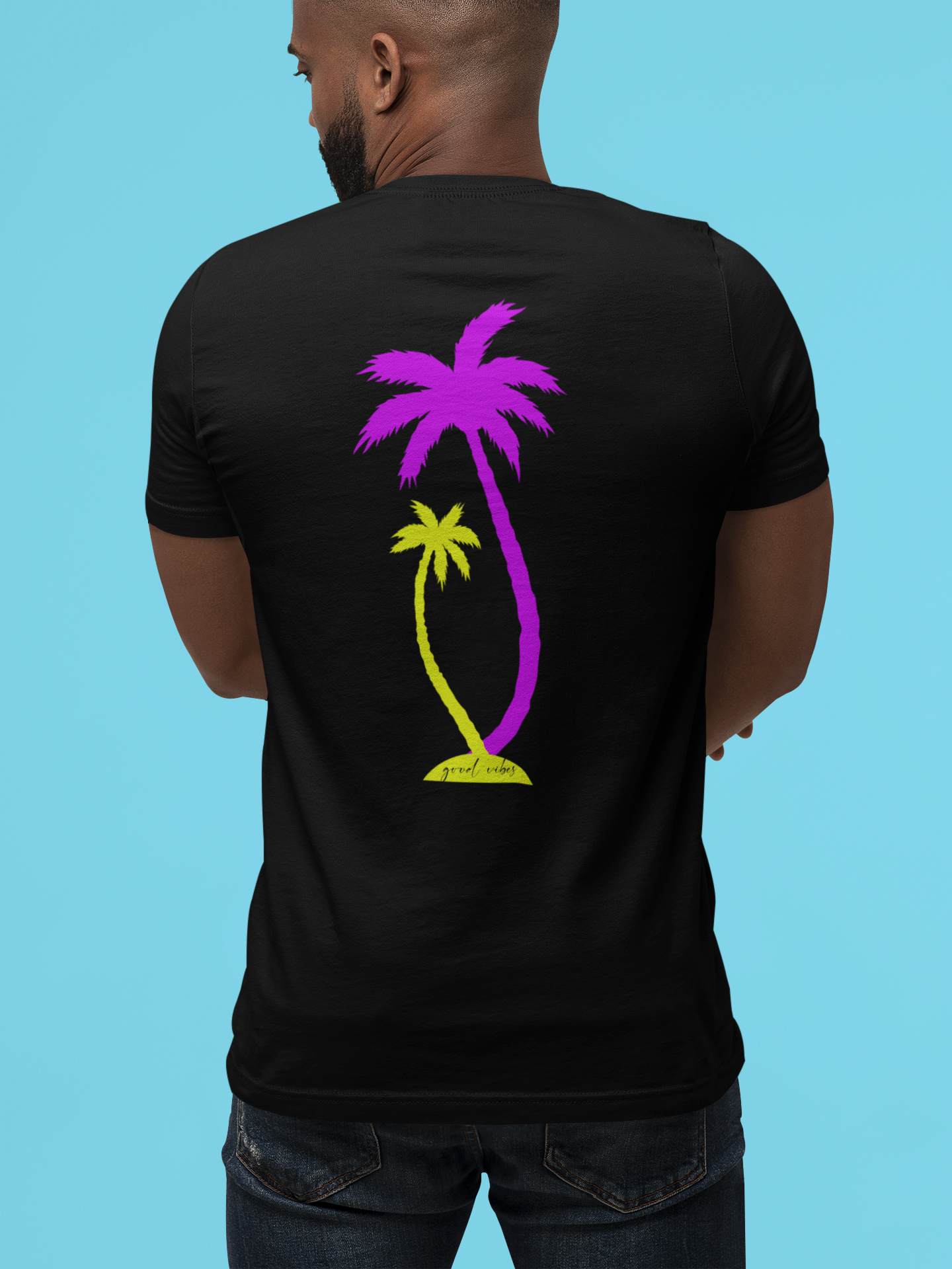 Bicolor Palm Herren  T-Shirt